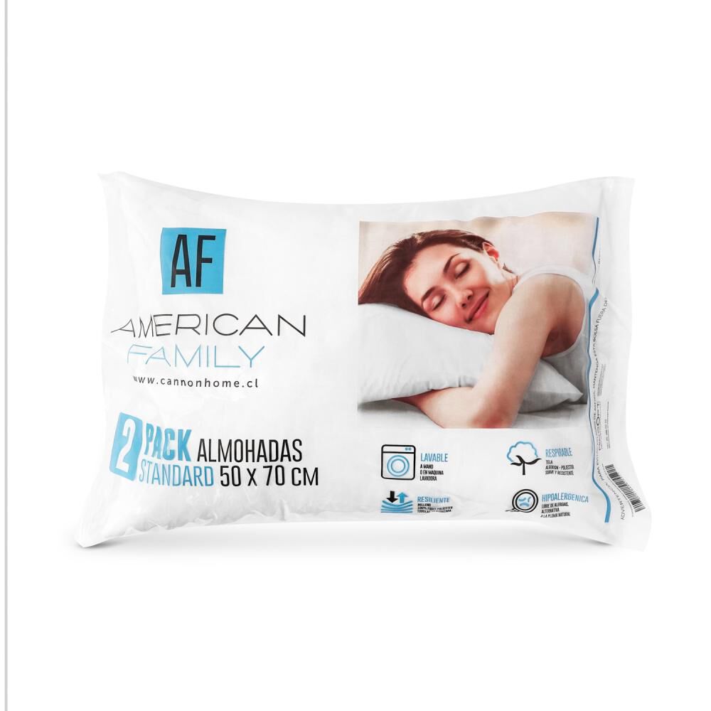 Pack de Almohadas American Family Twin Pack / 50x70 Cm / 2 Unidades image number 0.0
