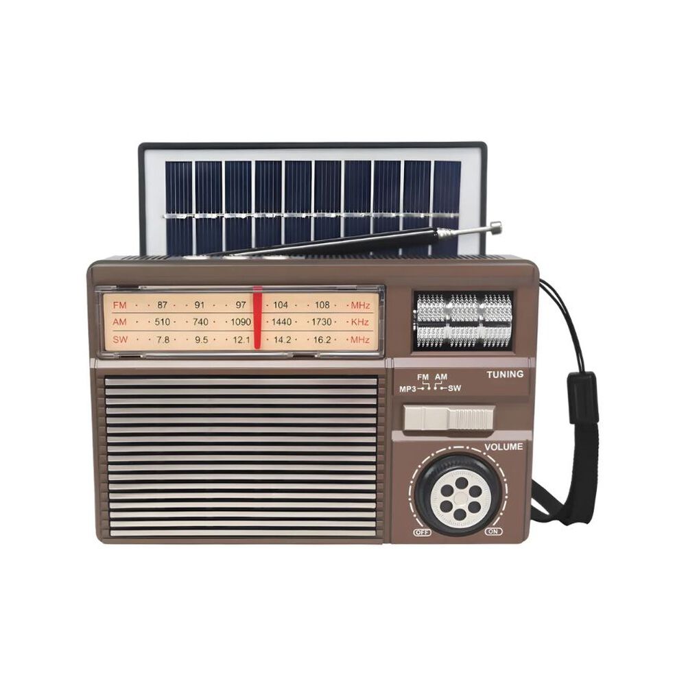 Radio Retro Solar Con Usb Y Bluetooth Port&aacute;til image number 1.0