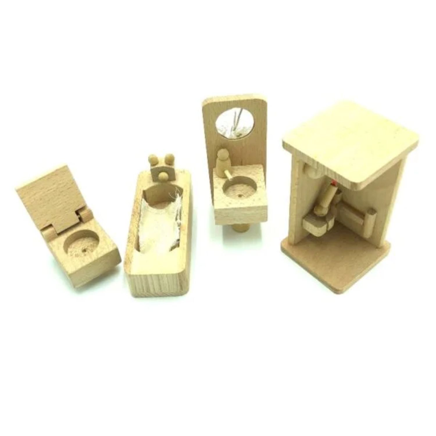 Muebles En Miniatura De Madera De Ba&ntilde;o Para Ni&ntilde;os De +3 A&ntilde;os image number 0.0