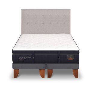 Cama Europea Cic Super Premium / 2 Plazas / Base Dividida + Respaldo