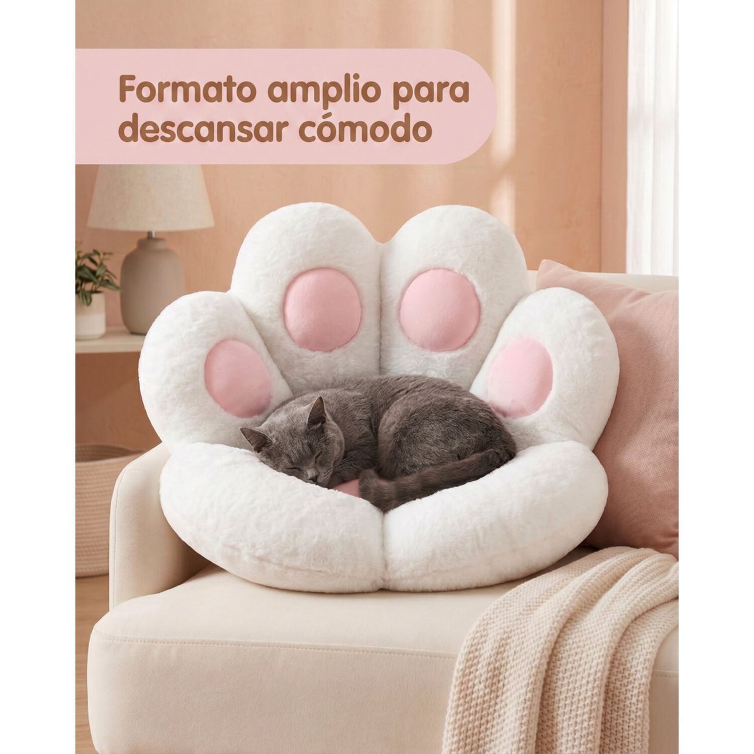 Coj&iacute;n Almohada Mano De Gatito Suave 70x61 image number 10.0