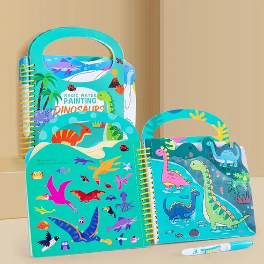 Libro Mágico Cuaderno Didáctico Niños Para Pintar Con Agua image number 2.0