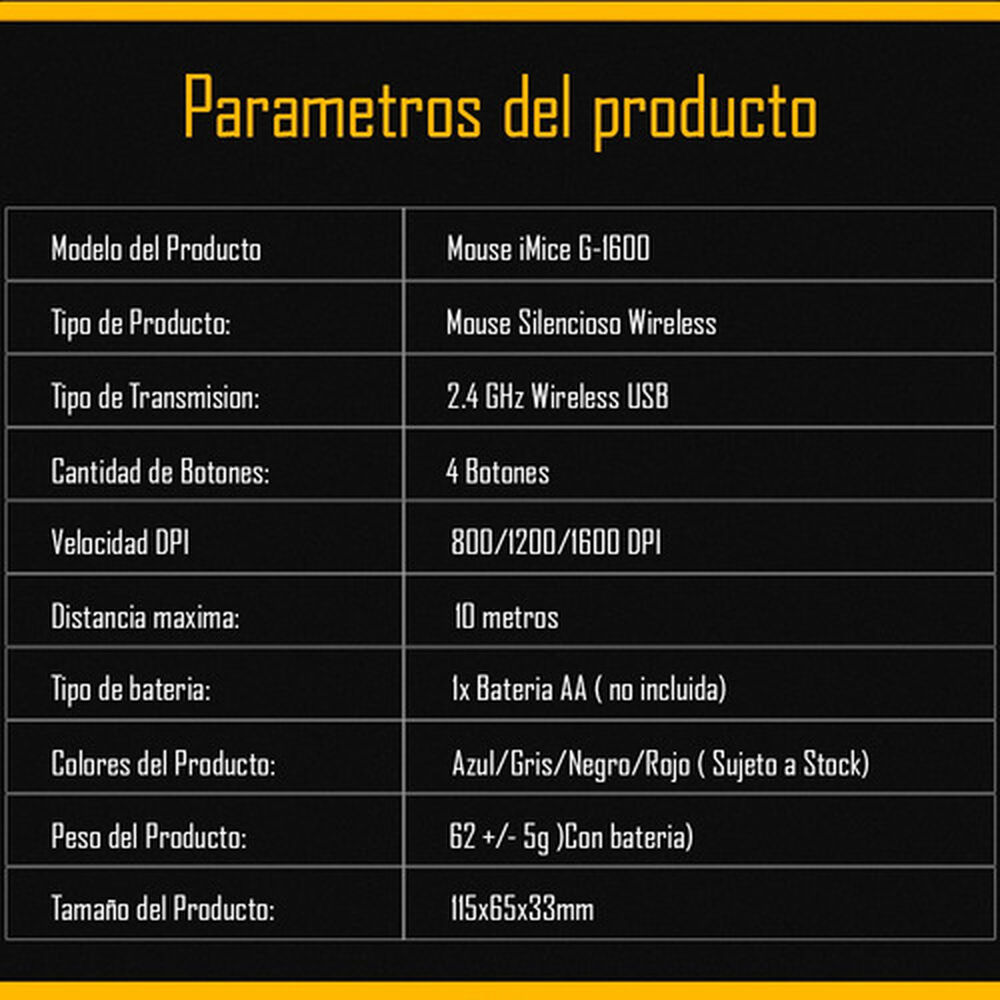 Mouse Inalambrico Premium Usb Imice G-1600 Para Teletrabajo image number 4.0