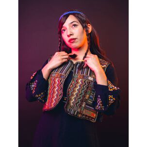 Chaqueta Y Diadema Cintillo Hippie Disfraz Accesorio