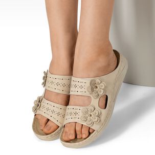 Sandalia Estilo Chala Confort Taco Cu&ntilde;a Mujer Weide Jn723