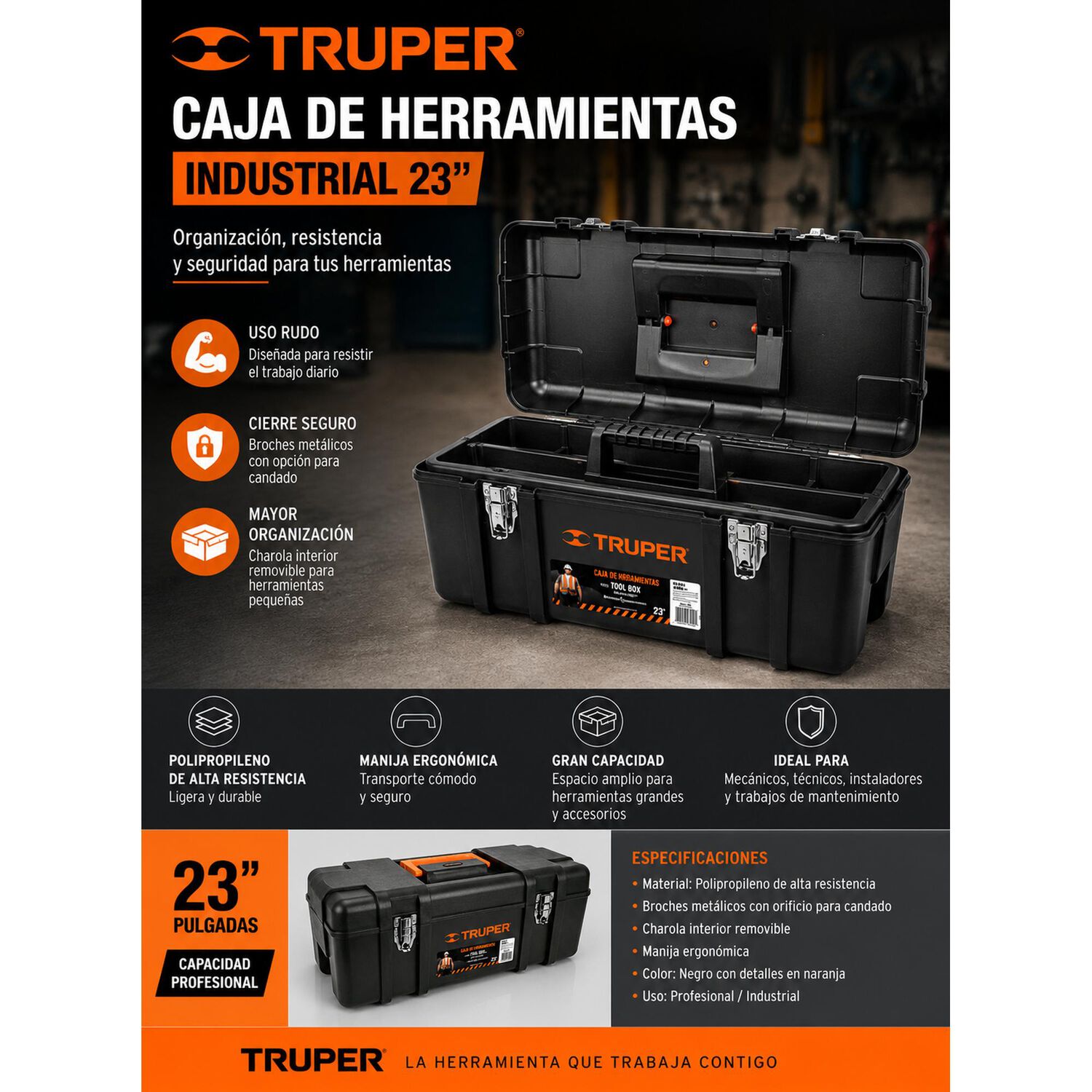 Caja De Herramientas Industrial Truper 23 image number 4.0