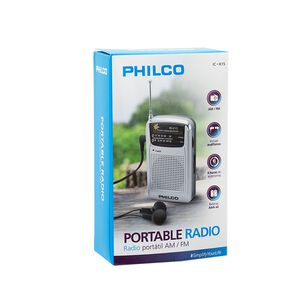Radio Port&aacute;til A Pilas Fm Am Con Aud&iacute;fonos Philco