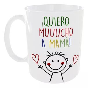 Taza Dia De La Madre Quiero Mucho A Mam&aacute; Regalo 325 Ml Cer&aacute;mica