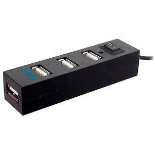 Mini Hub 4 Puertos Usb 2.0 Negro Hb24n