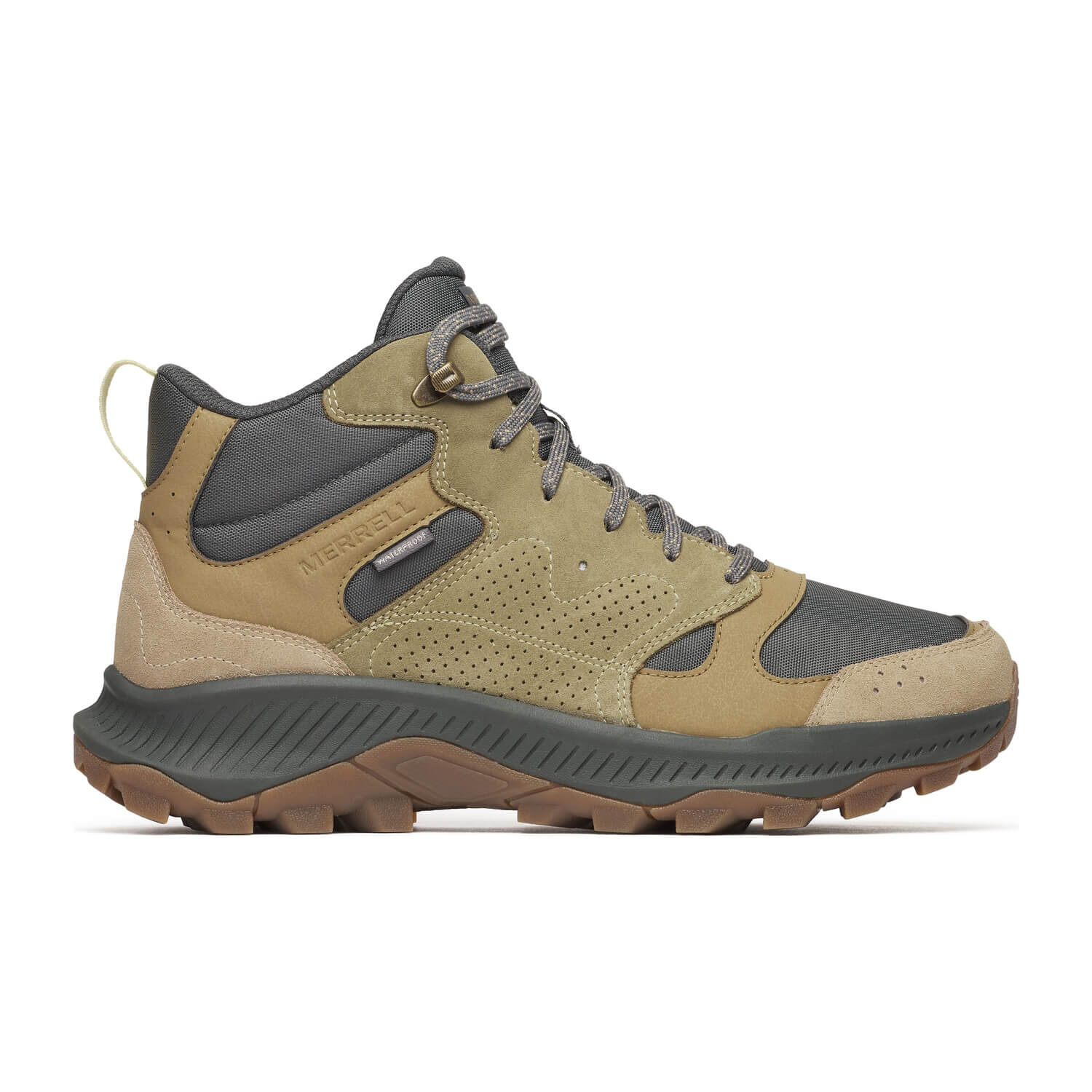 Bot&iacute;n Merrell Tempo Sol Mid Impermeable Verde Hombre image number 0.0