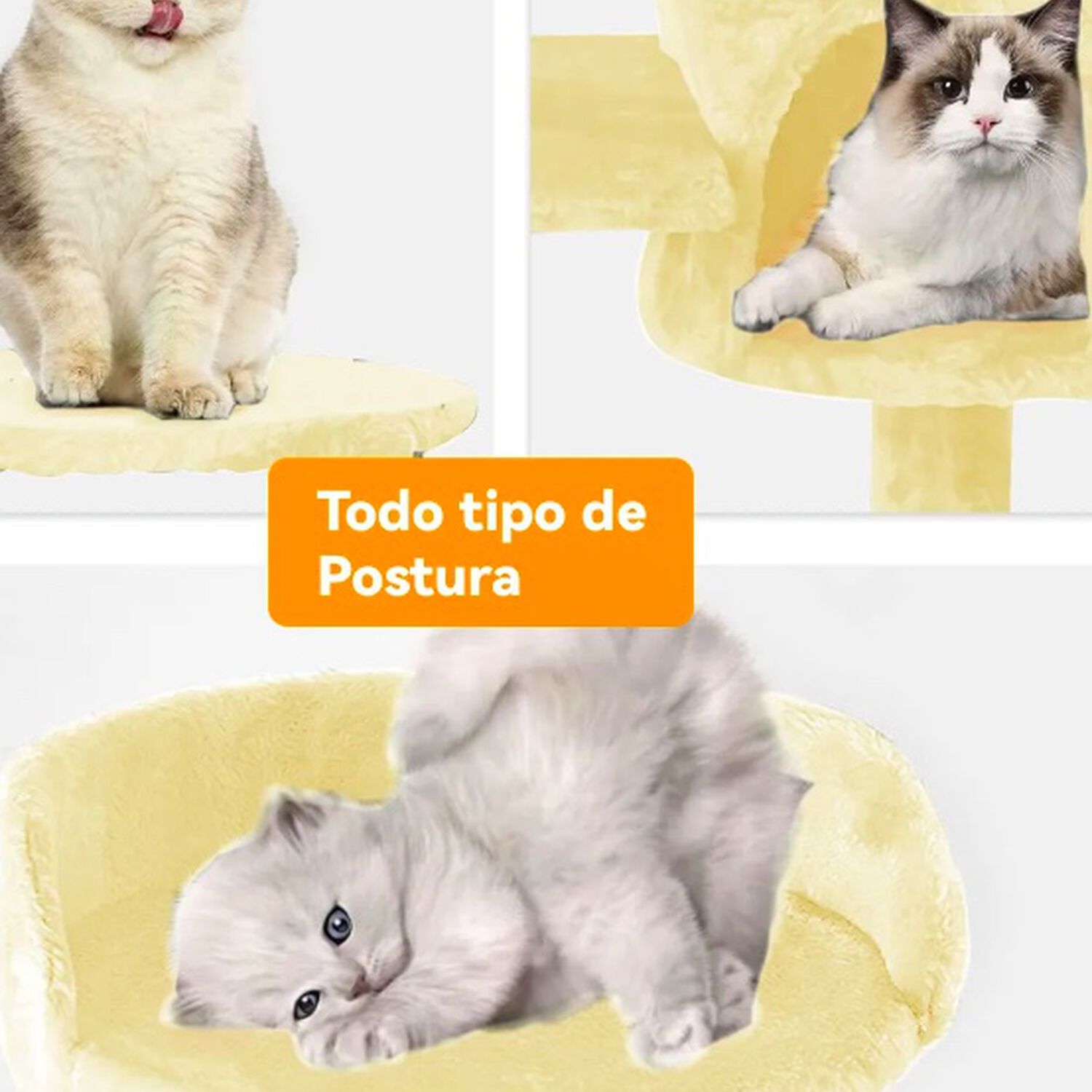 Rascador Para Gatos Beige image number 2.0