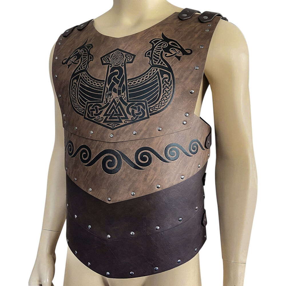 Disfraz Armadura Vikingo Cuero Premium image number 1.0