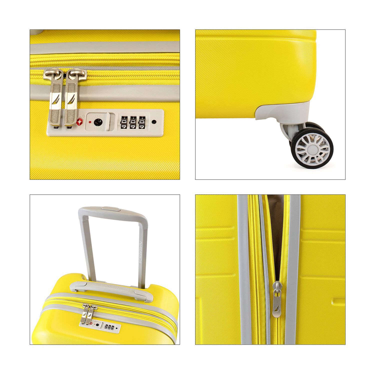 Set De 3 Maletas S+m+l Nautica Palermo Amarillo image number 2.0