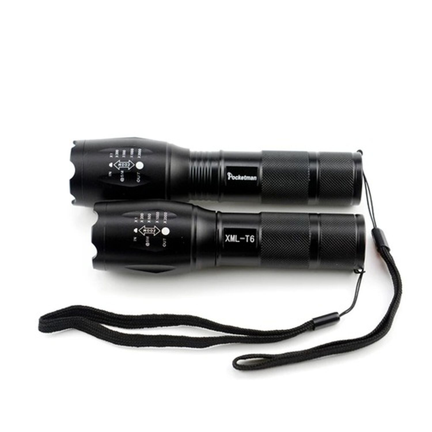 Luz Linterna Led T&aacute;ctica Xml-t6 4000 Lum Grande Zoom Pila Recargable image number 1.0