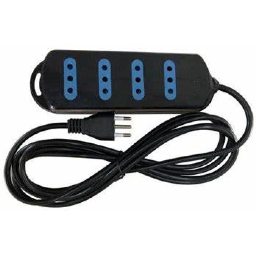 Alargador Extencion 3 Mts 4 Entradas Negro image number 0.0