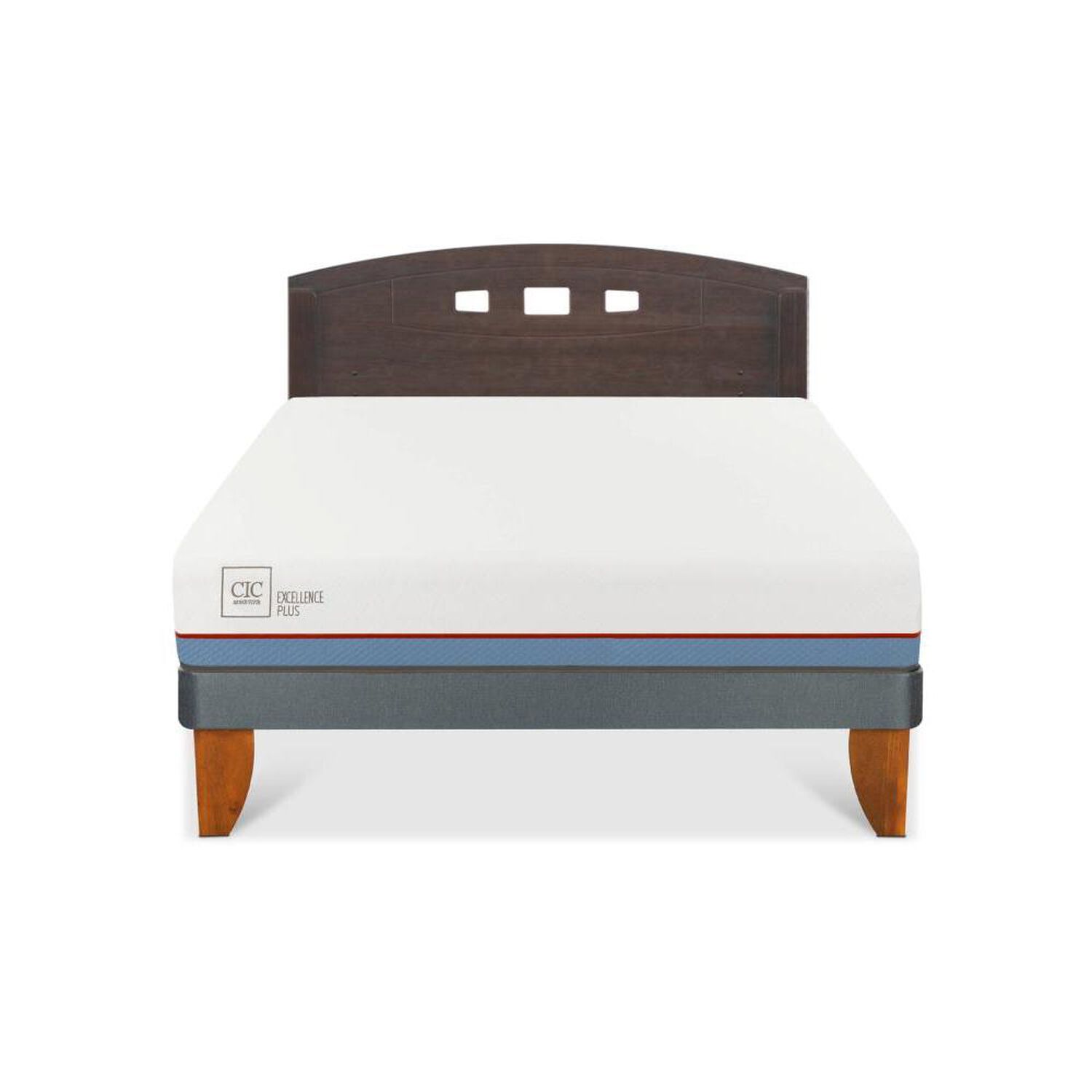 Cama Europea Cic Excellence Plus / 2 Plazas / Base Normal + Respaldo image number 0.0