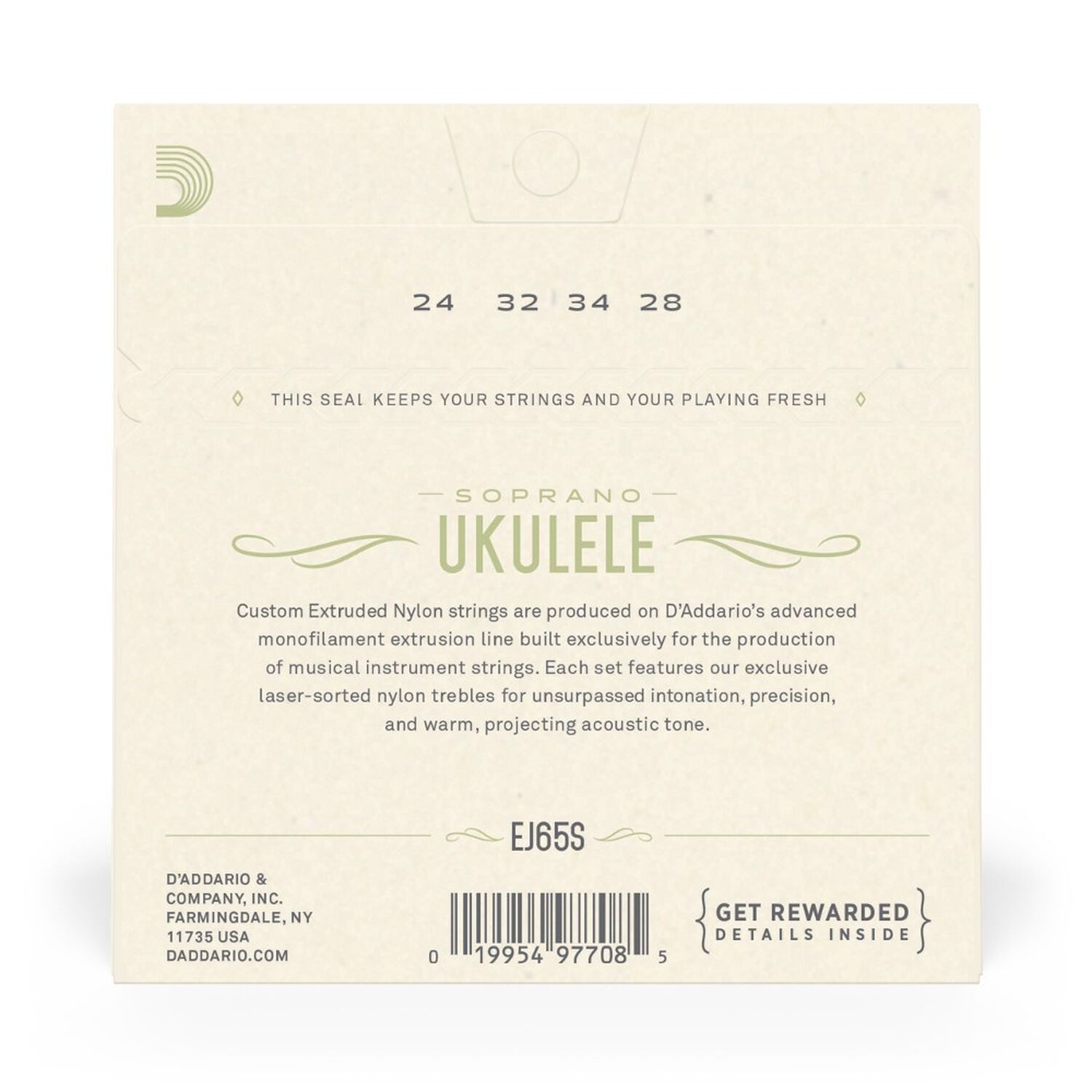 Set De Cuerdas Ukelele Soprano Clear Ej65s Daddario image number 2.0