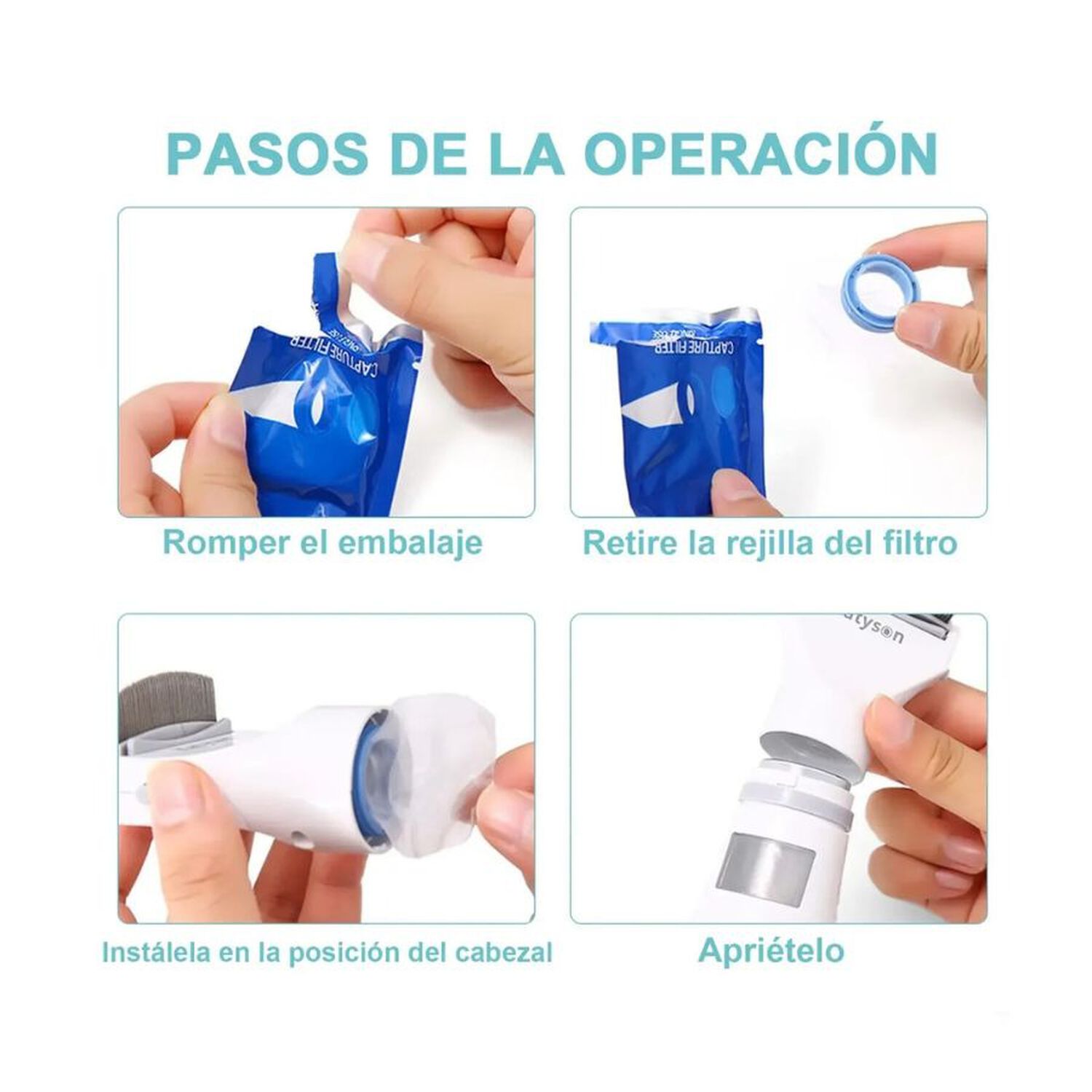 Aspiradora De Piojos Recargable Extractor Liendres image number 4.0