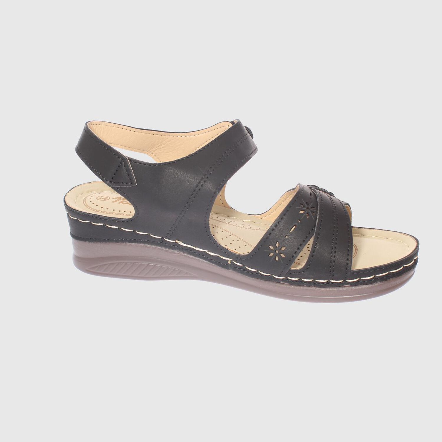 Sandalia Confort Negro Modelo Italiano Art. 5ask76614black image number 3.0