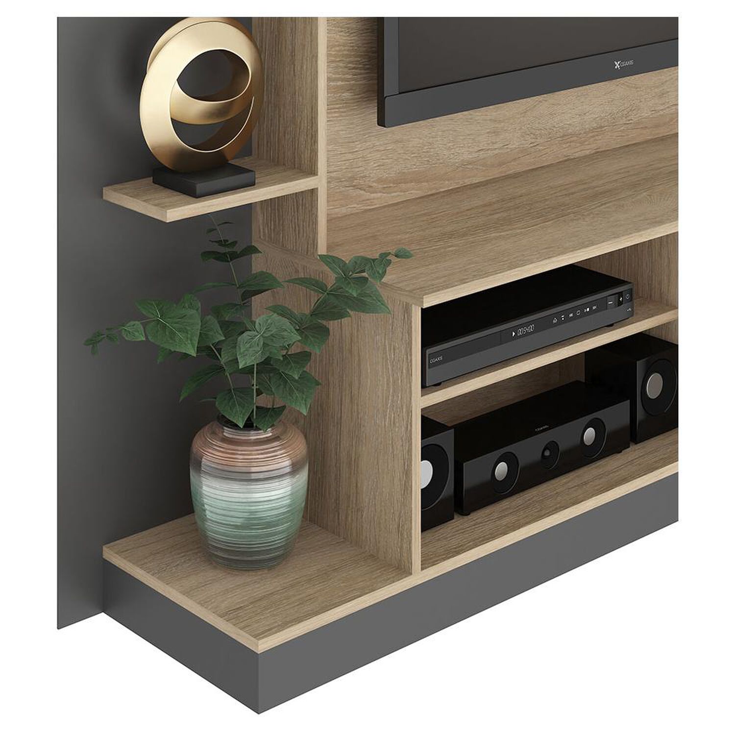 Rack Vekkahome Home Tv Reina / 2 Puertas image number 3.0