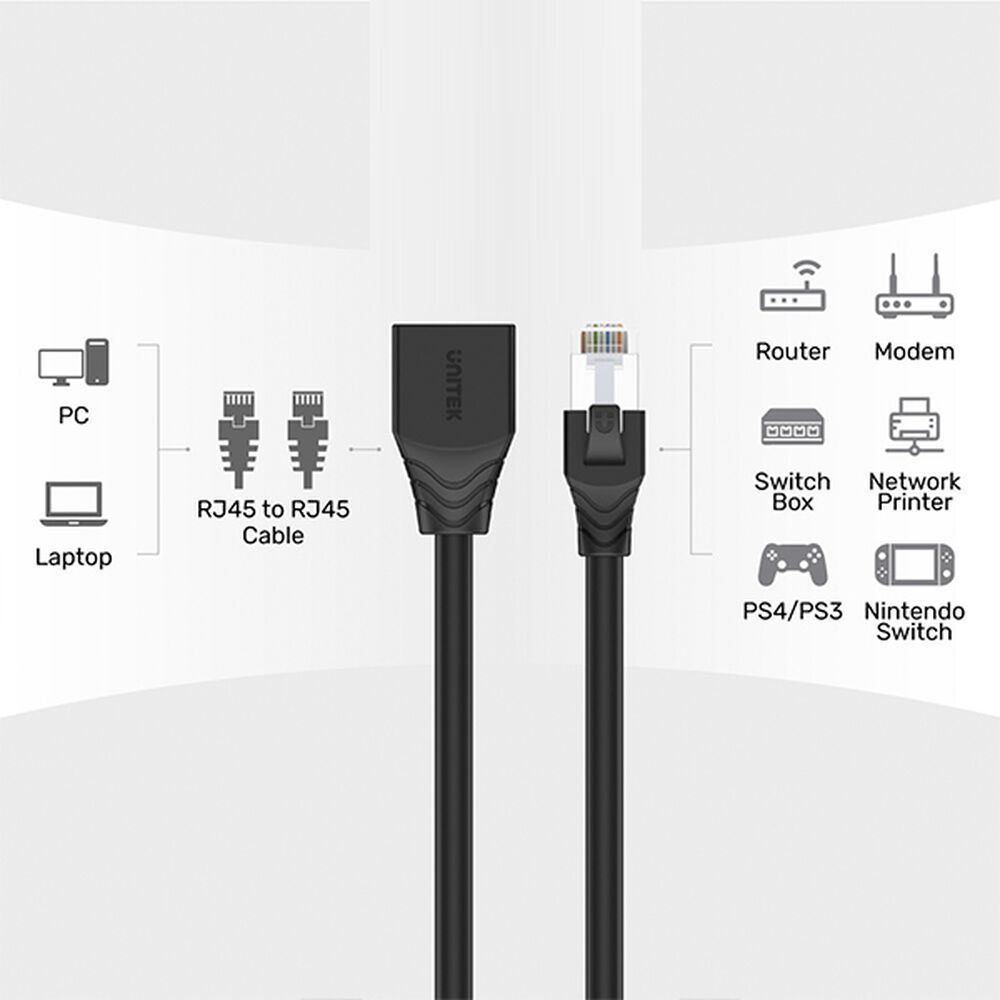 Extensor De Cable De Red Cat6 Macho A Hembra 3m 1000mbps image number 2.0