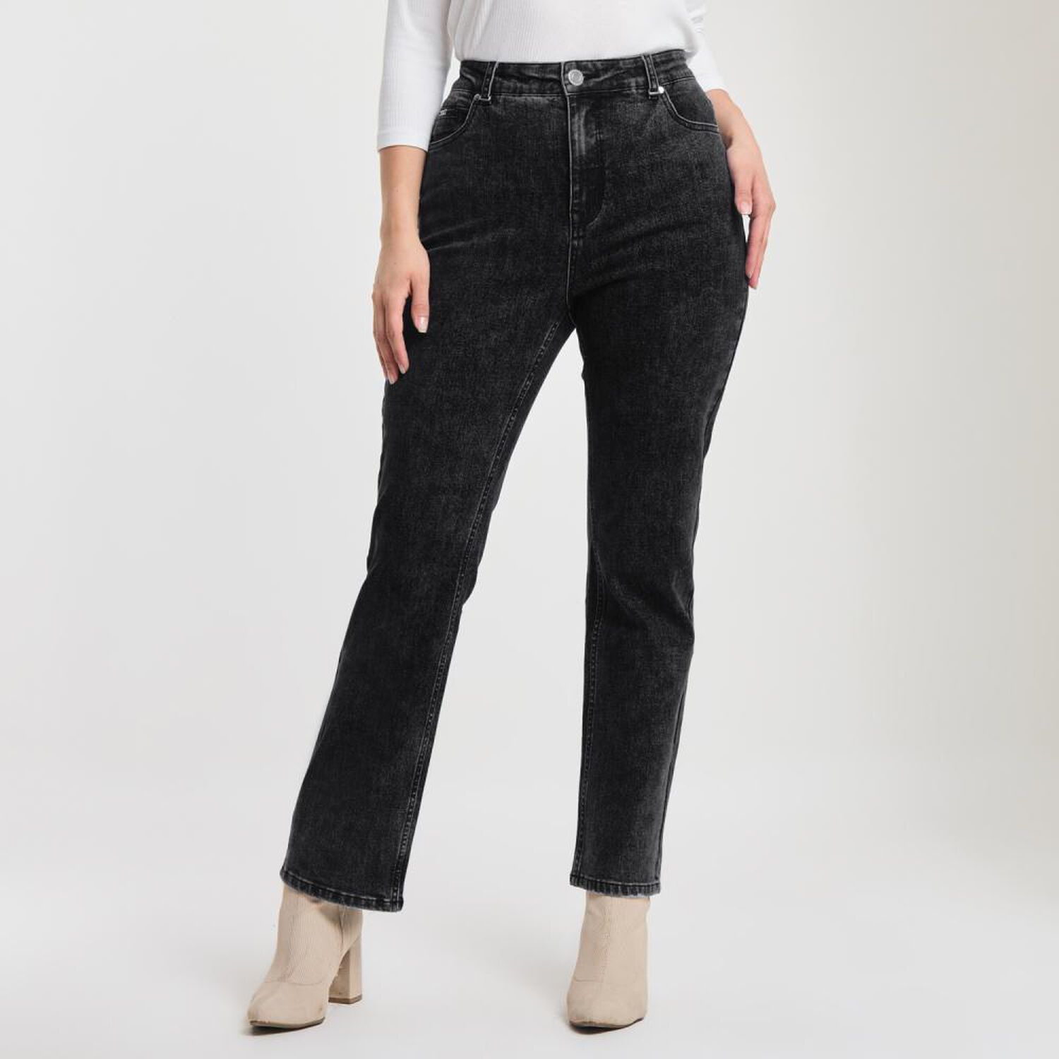 Jeans Tiro Medio Straight Mujer Sexy Large image number 0.0