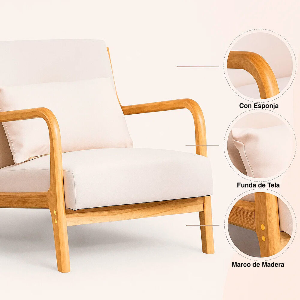 Sillón Lounge Askja - Beige image number 4.0