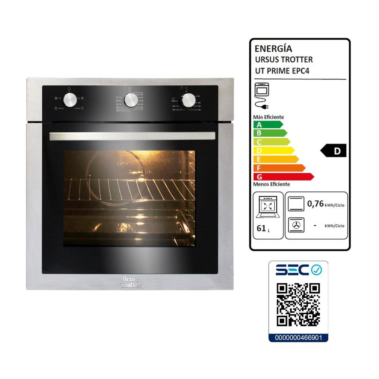 Horno Empotrado Ursus Horno Elect. Ut Prime Epc4 Dl image number 2.0