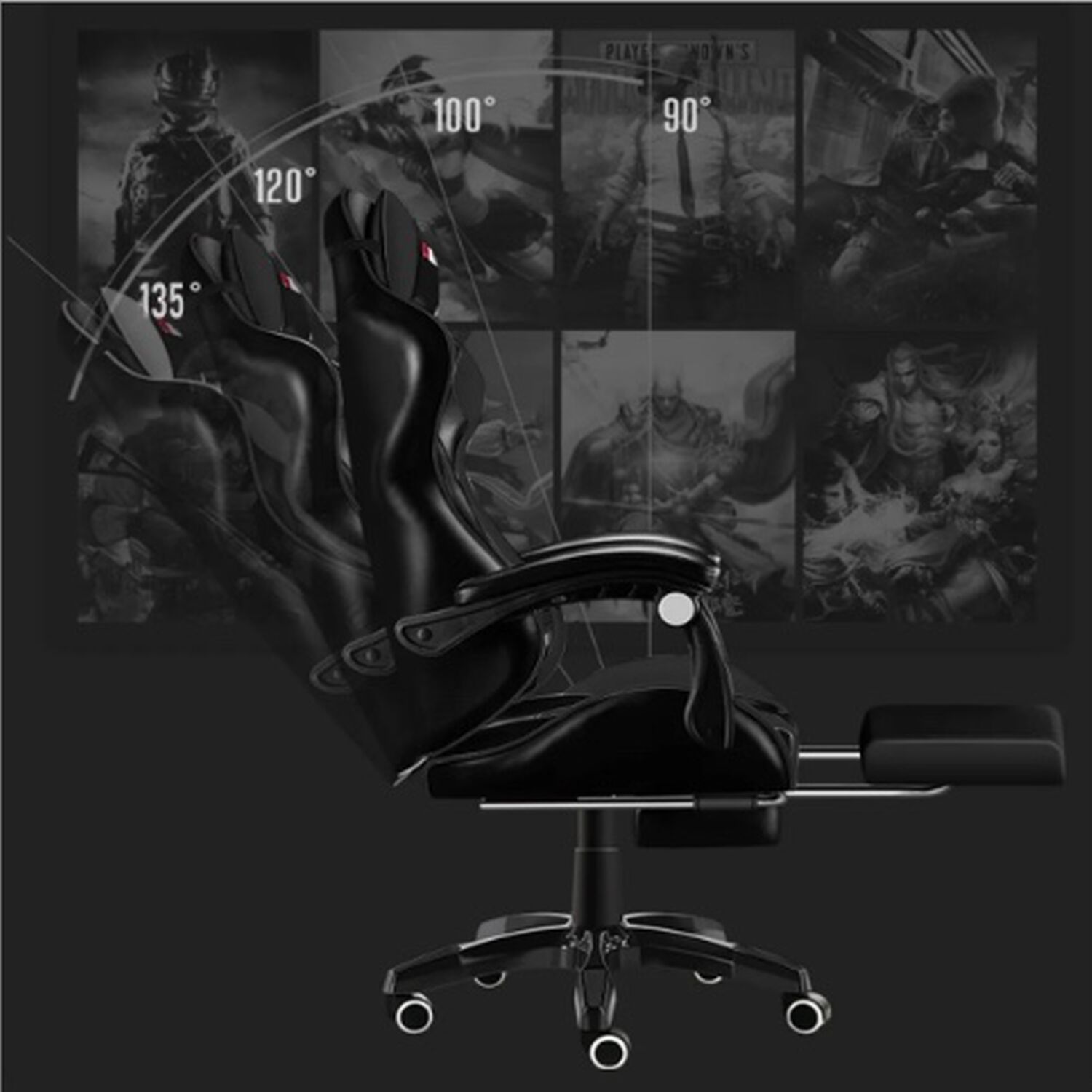 Silla Gamer Ergon&oacute;mica Negra image number 2.0