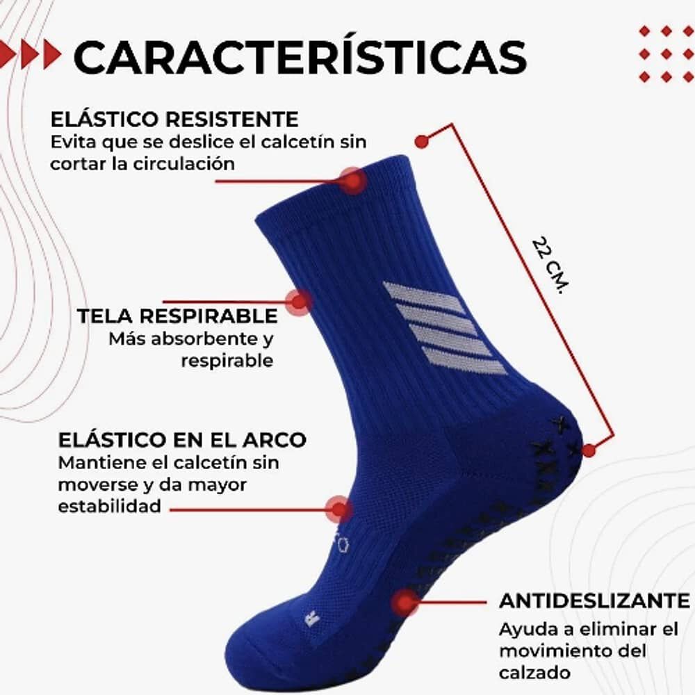 Medias Calcetas Futbol Antideslizante Set 2 + Pantorrillera image number 3.0