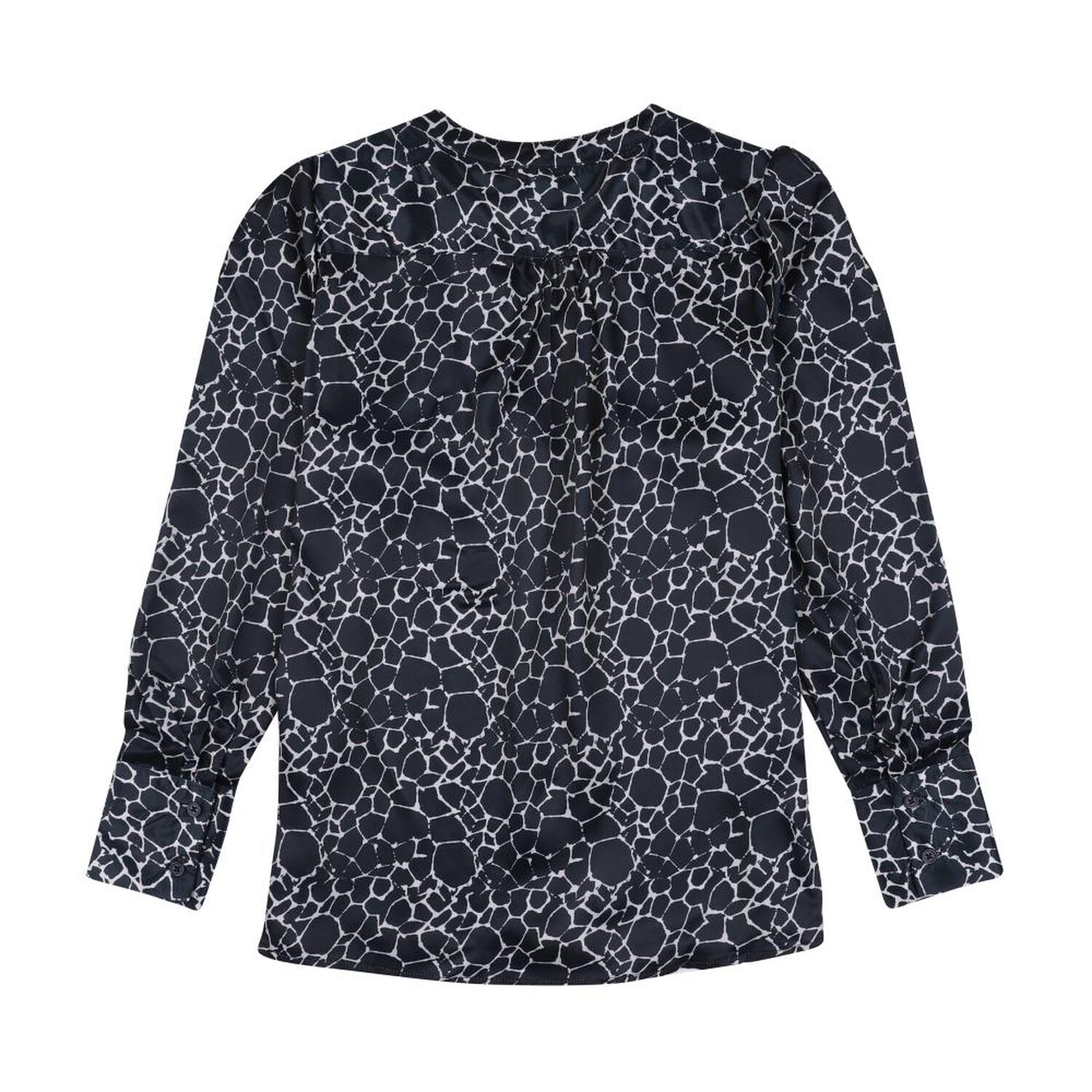 Blusa Estampada Manga Larga Cuello Camiero Mujer Kimera image number 1.0
