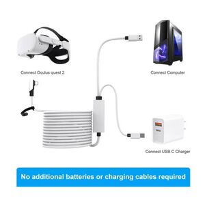 Cable Para Lente Oculus Usb-c A 3.2 1 Gen.+ Carga (5m) 90