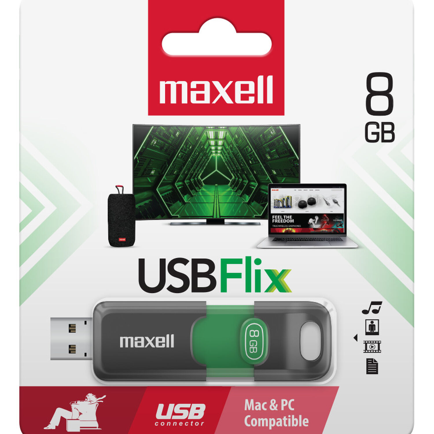 Pendrive Maxell Flix 8gb 2.0 image number 3.0