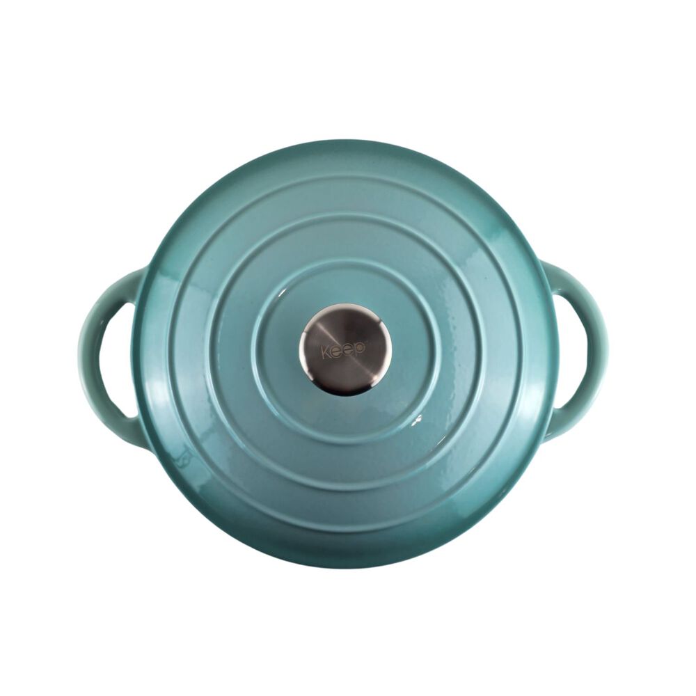 Olla Hierro Fundido 22cm Turquesa Keep Antiadherente Cocina image number 1.0