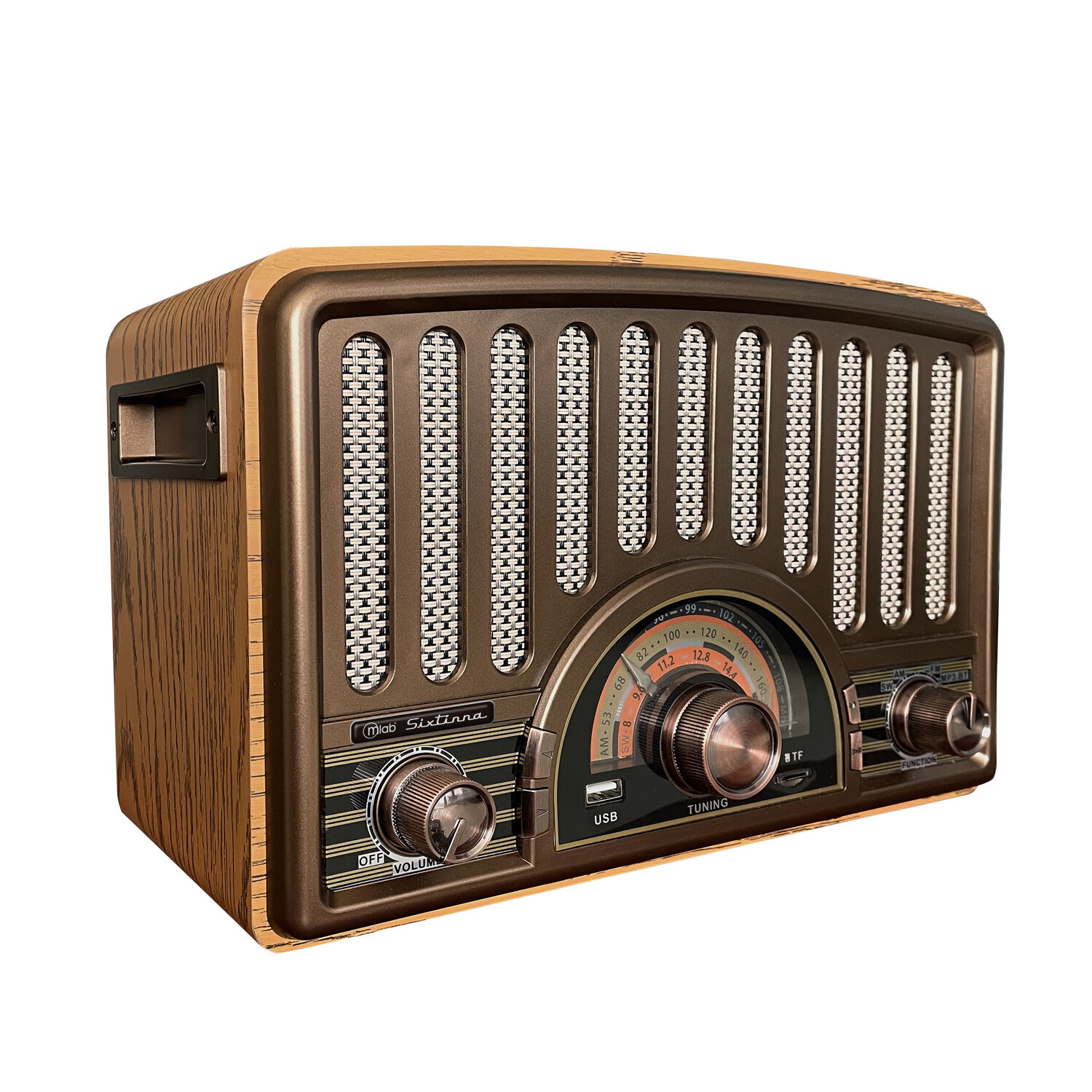 Parlante Port&aacute;til Bt Retro Sixtinna A&ntilde;os 1930 Am/ Fm/ Sw image number 0.0