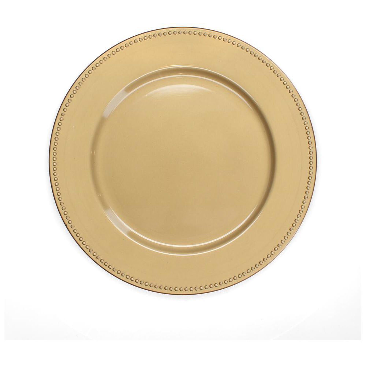 Plato Redondo Navidad Casaideal Dorado image number 1.0