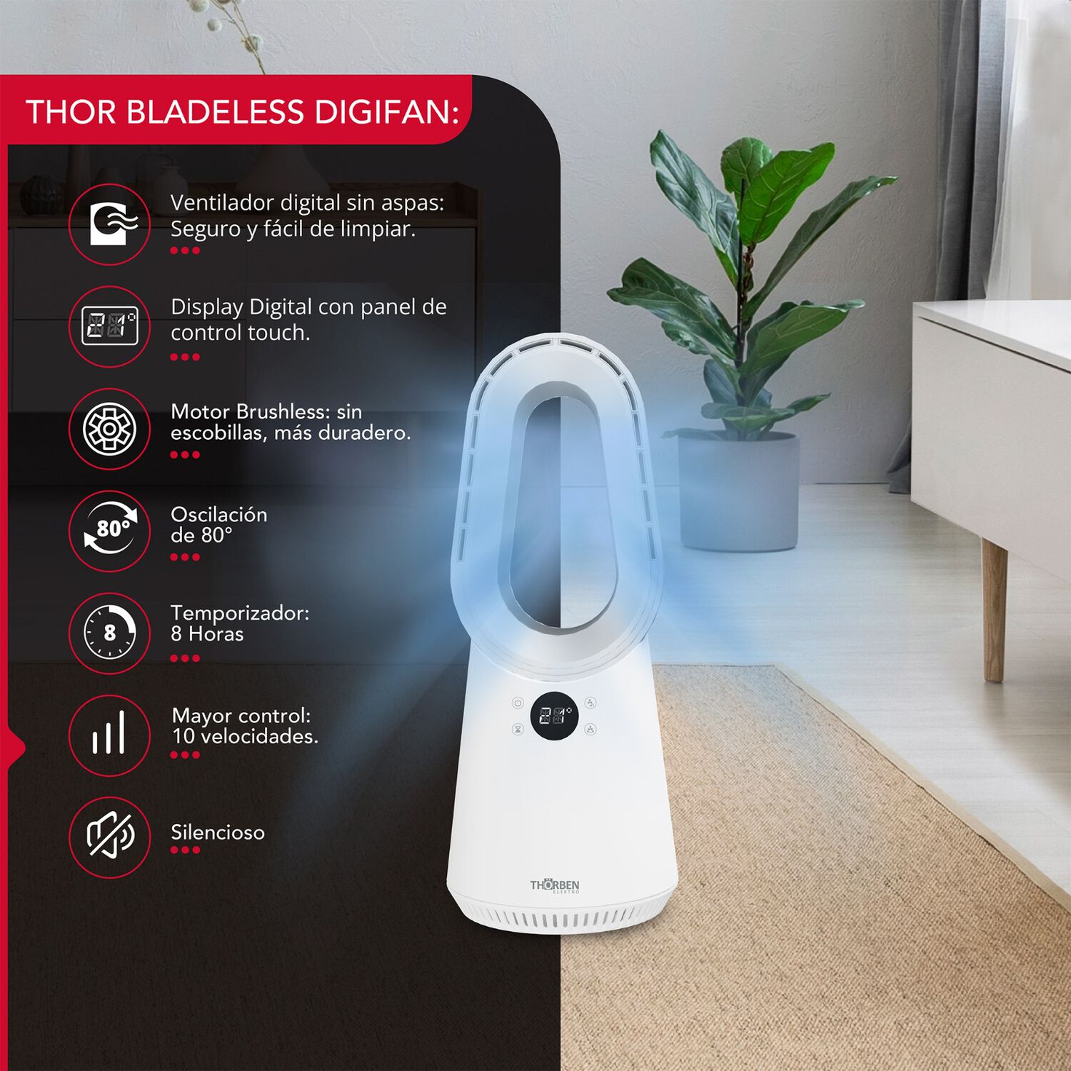 Ventilador Sin Aspas Thor Bladeless Digifan image number 1.0