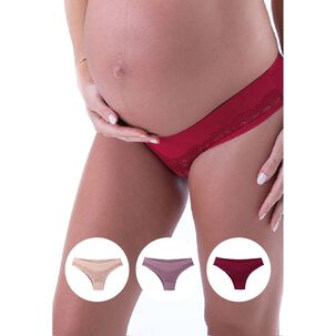 Tri Pack Calz&oacute;n Embarazada Encaje 2rios