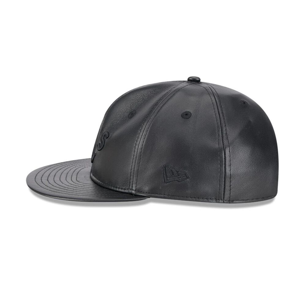 Gorra 9fifty Mlb Oakland Athletics Genuine Leather Black image number 3.0