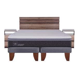 Cama Europea Cic Ortopedic Advance / King / Base Dividida + Set De Maderas
