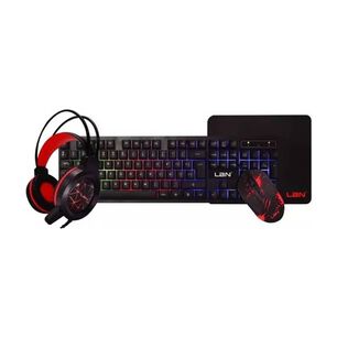 Kit De Teclado, Mouse Y Aud&iacute;fonos Gamer Lbn Lbcg01