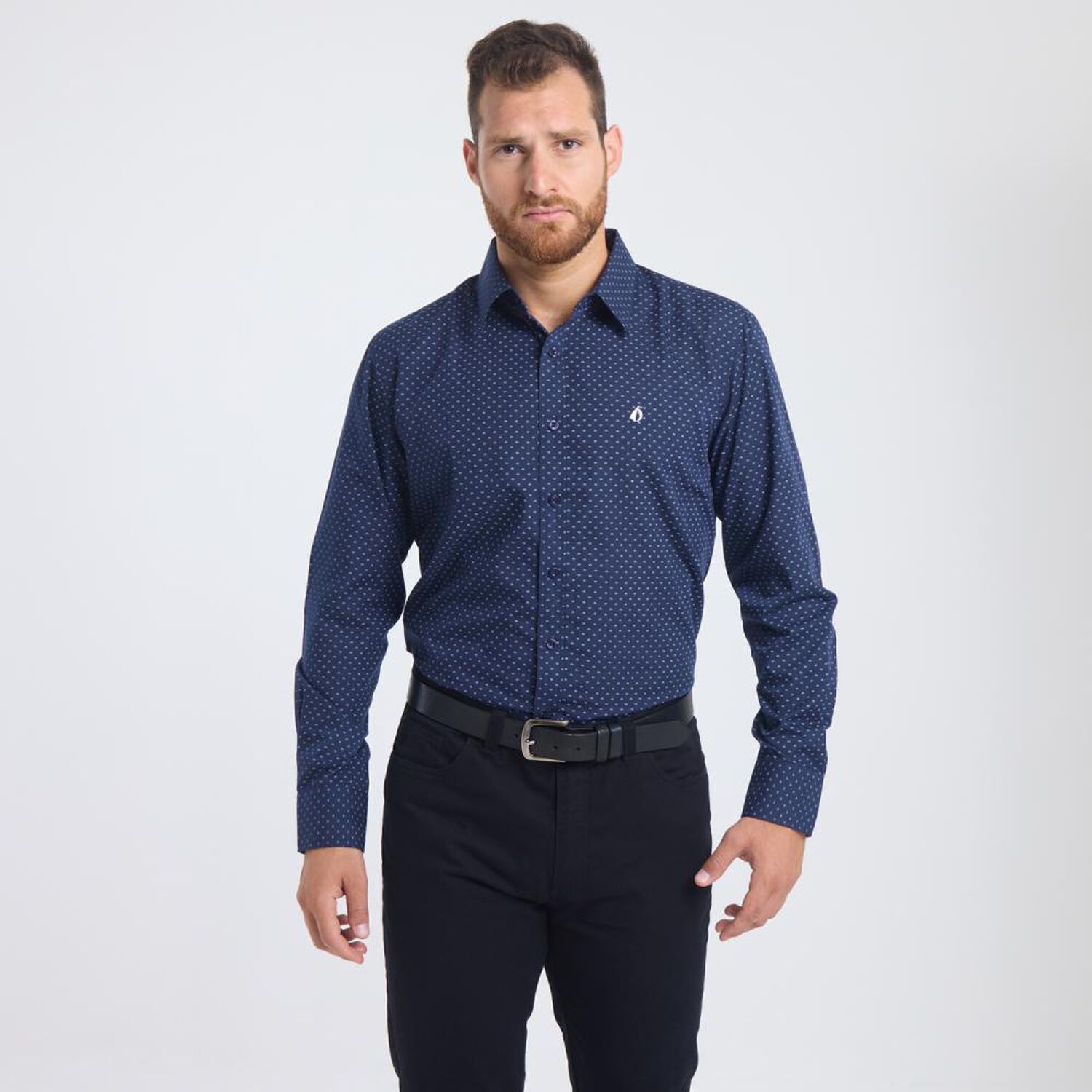 Camisa Estampada Regular Manga Larga Hombre Herald image number 0.0