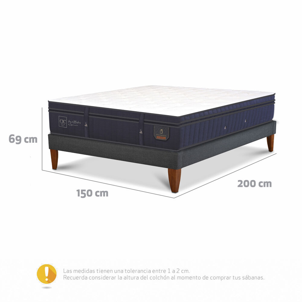 Cama Europea Cic Super Premium / 2 Plazas / Base Normal image number 2.0