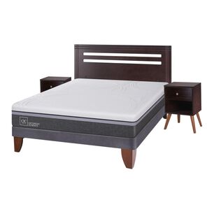 Cama Europea Cic Ortopedic / 2 Plazas / Base Normal + Set De Maderas