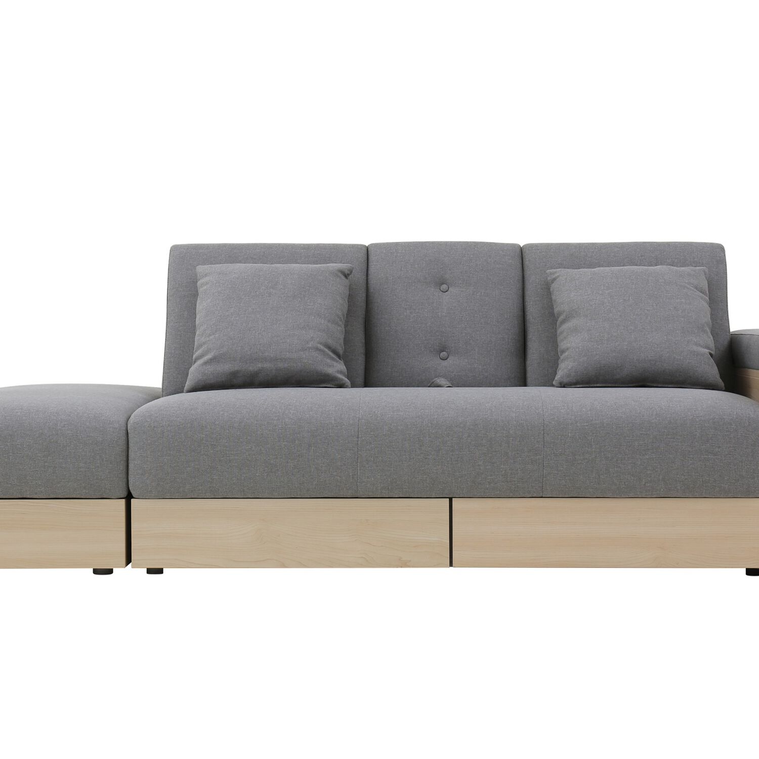 Sof&aacute; Cama Modular Alaska Gris 3 Cuerpos image number 1.0
