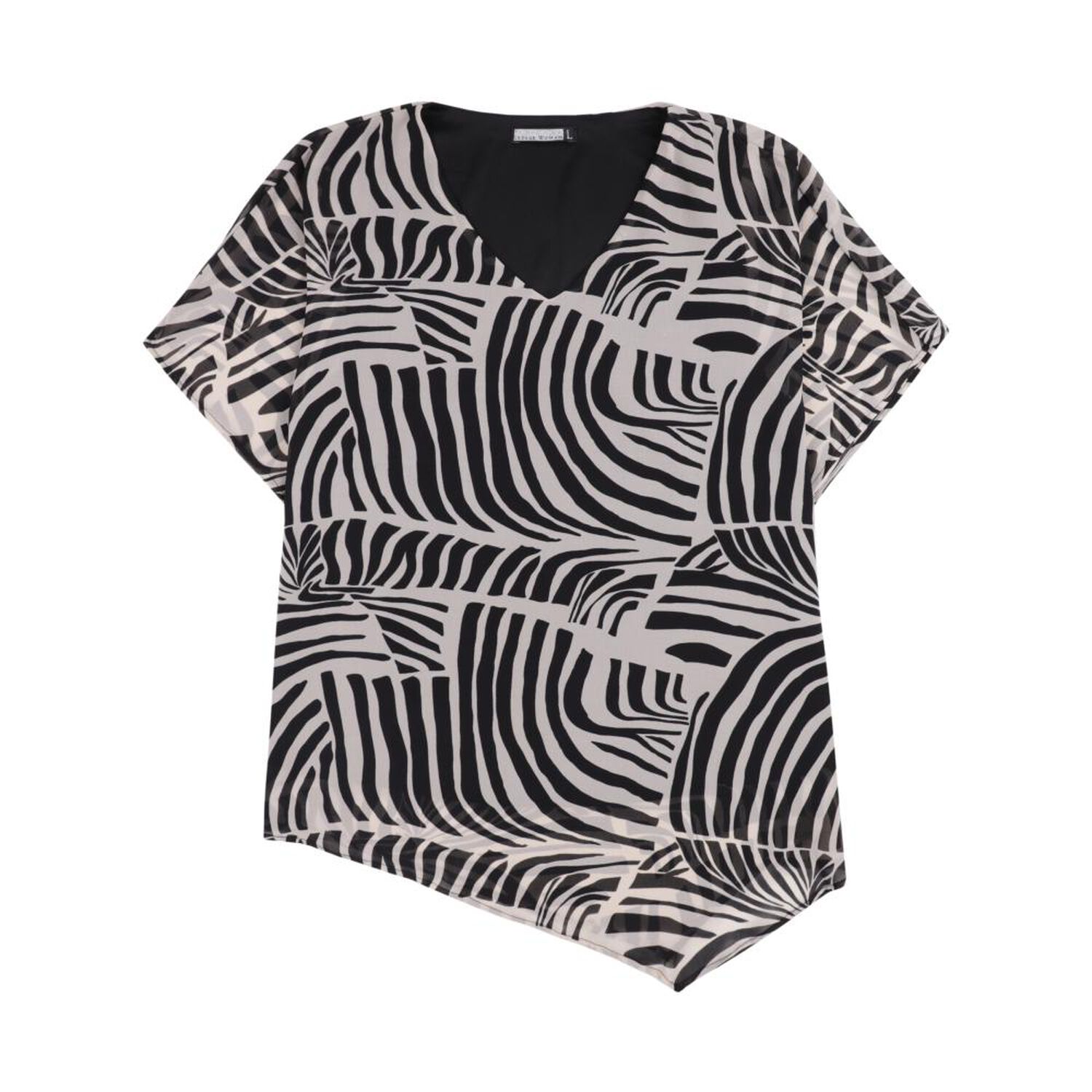 Blusa Print Tipo T&uacute;nica Manga Corta Cuello V Mujer Lesage image number 0.0
