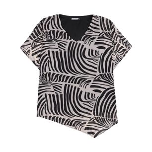 Blusa Print Tipo T&uacute;nica Manga Corta Cuello V Mujer Lesage