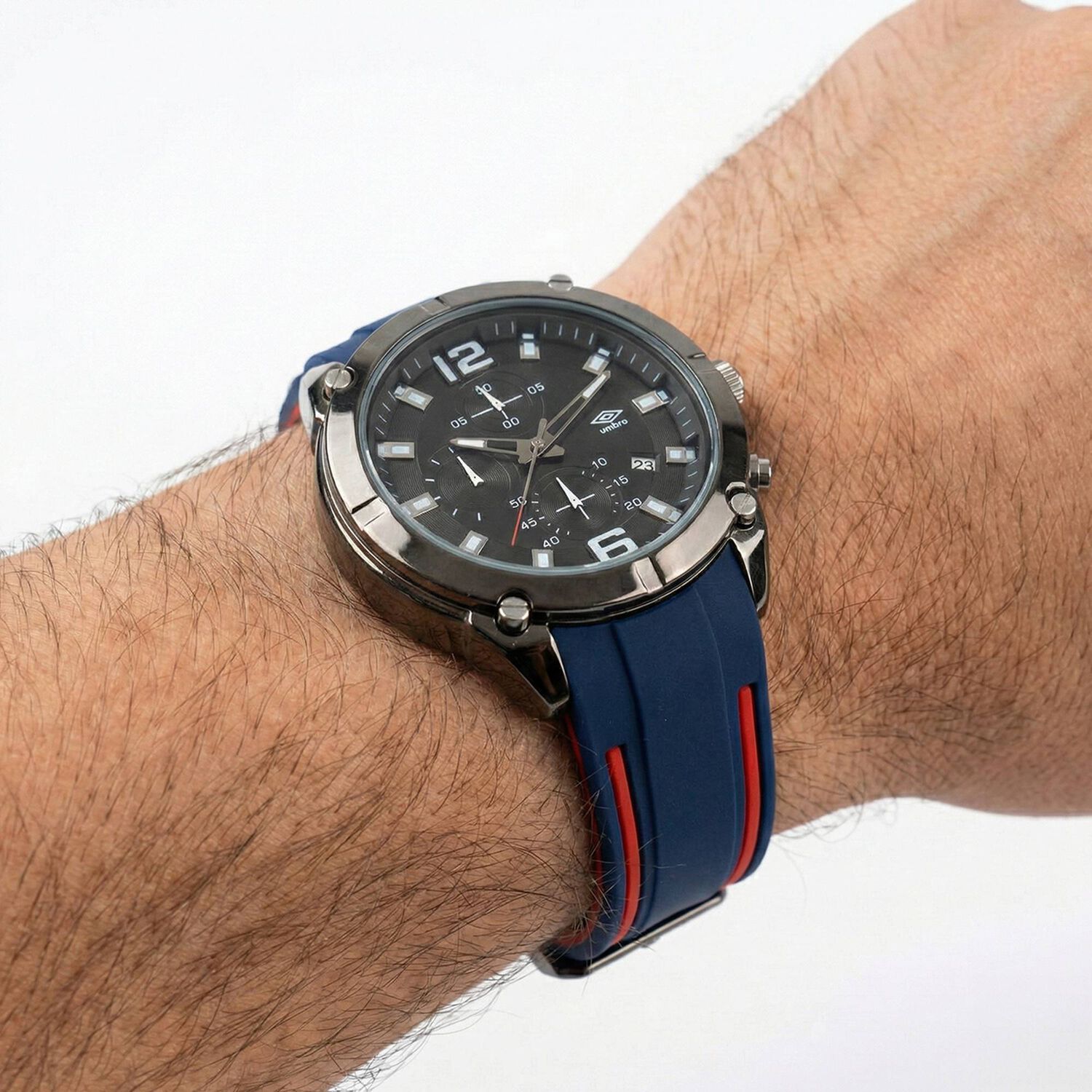 Reloj An&aacute;logo Hombre Umbro Plus Azul/rojo Umbp-1500-92 image number 4.0