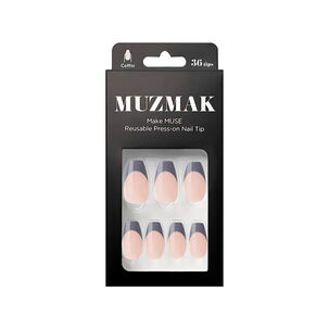 Muzmak - Uñas Press On Purple Gray Coffin 36 U.