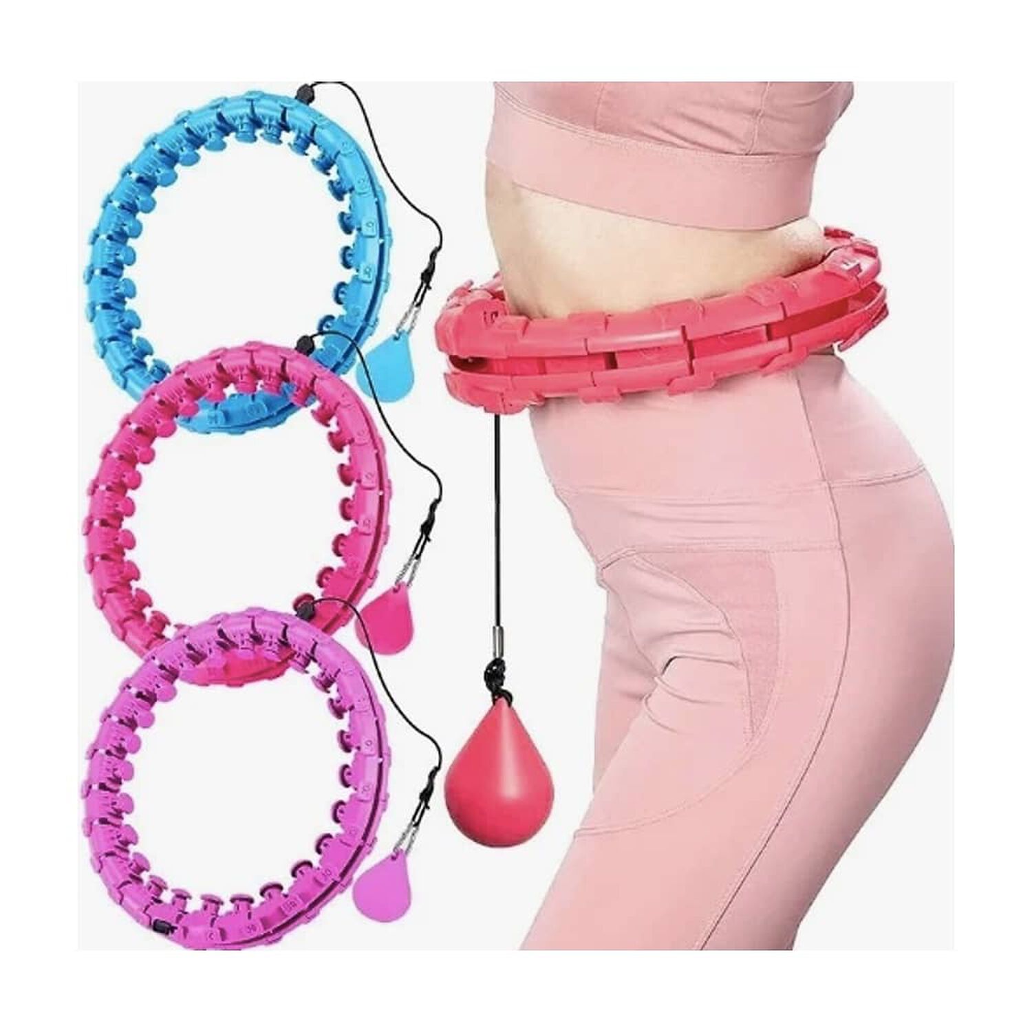 Aro Deportivo Con Peso Entrenador De Cintura Hula Hoop image number 4.0